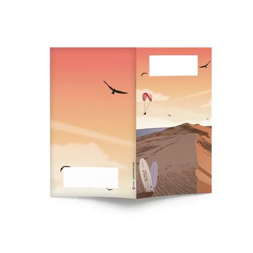 AGENDA ECO POCHE 2026 - THEME VINTAGE-2 - 95 x 165 mm - QUINZAINIER 64 PAGES - COUVERTURE 380g QUADRI PAGES 1 ET 4 - PELLICULAGE BRILLANT RECTO - PIQURE 2 POINTS METAL