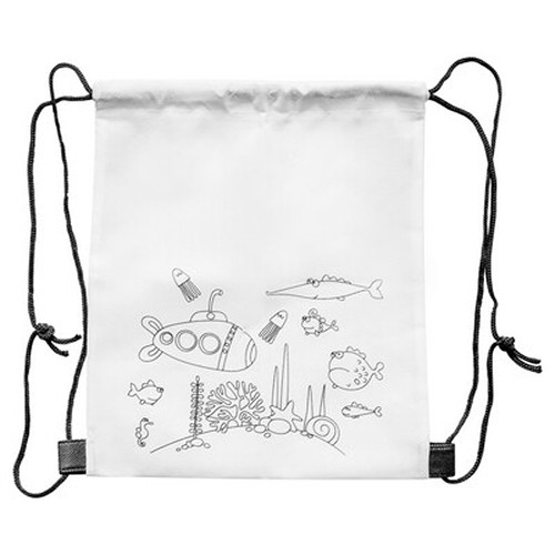 Sac à cordon à colorier avec feutres - Personnalisable
