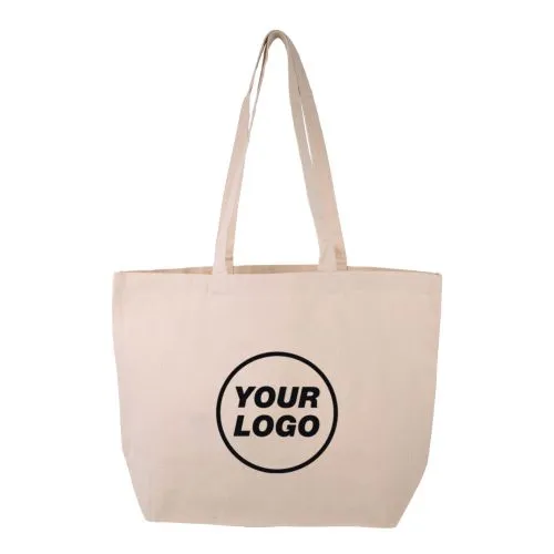 Sac Shopping Coton 330g Soufflet Fond - Personnalisable par Sérigraphie