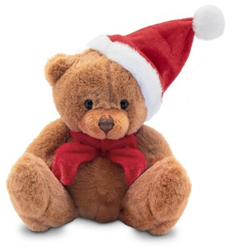 Ours de Noël en Peluche Personnalisable avec Écharpe et Casquette