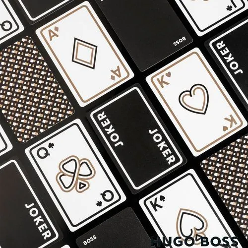 Coffret Prestige 2 Jeux de Cartes Iconic Black Personnalisables