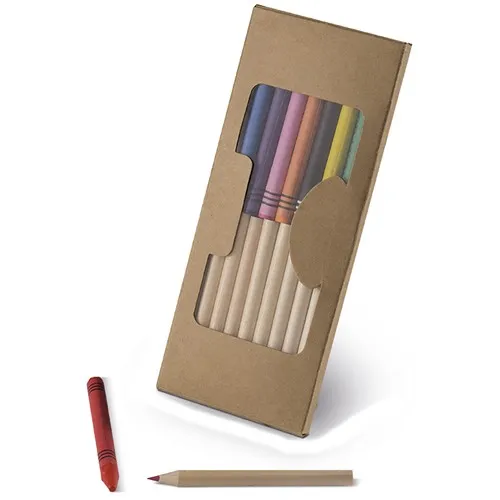 Set 6 Crayons Couleur Écologiques en Carton Recyclé Personnalisables
