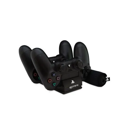 Station de charge double PS4 avec chiffonnette personnalisable