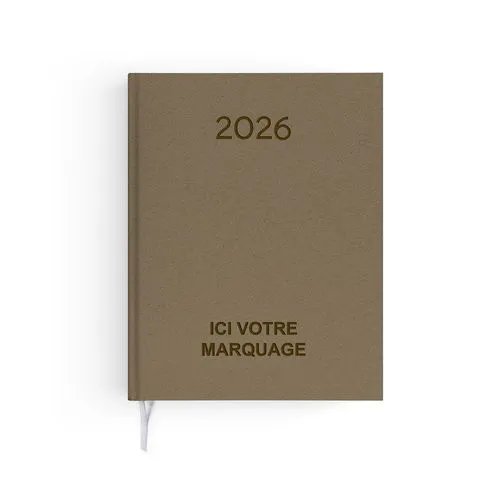 AGENDA EMBOITE NATUREL 2026 - MINI 90 x 165 mm - COUVERTURE BLEUE NUIT - SANS MARQUAGE