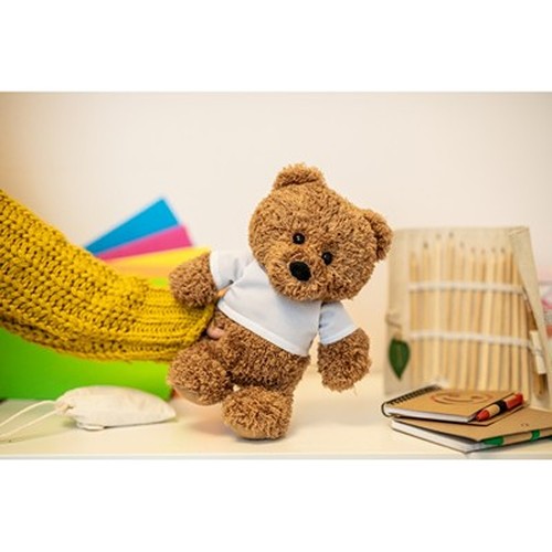 Ours en Peluche Personnalisable avec T-shirt Sérigraphié - 20 cm