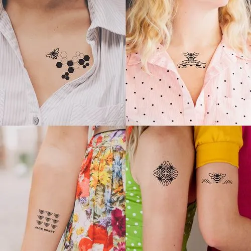 Tatouage temporaire publicitaire personnalisé 75x75mm impression offset