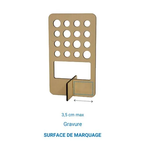 Support 16 stylos français - Plaqué Bois