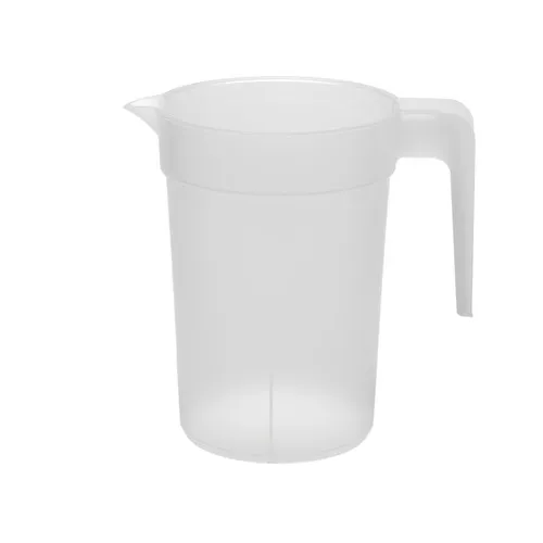 Pichet réutilisable 1,5L personnalisable en polypropylène givré