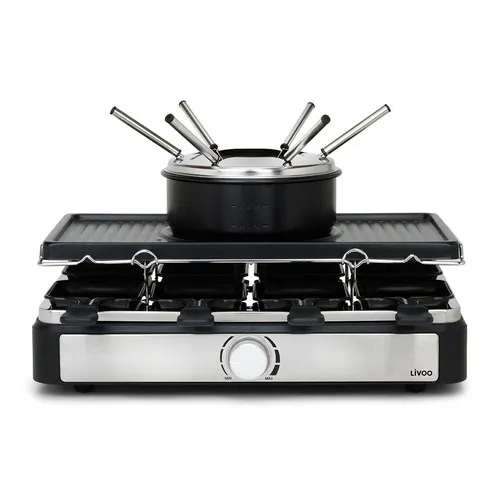 Appareil raclette fondue crêpes 8 personnes personnalisable