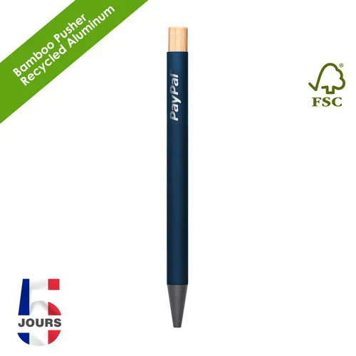 NoClip Aluminium &amp; Stylo Bambou Bleu FR