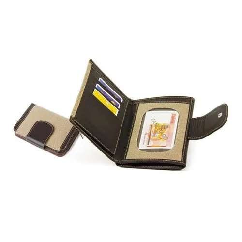 Porte-monnaie publicitaire cuir et tissu personnalisable