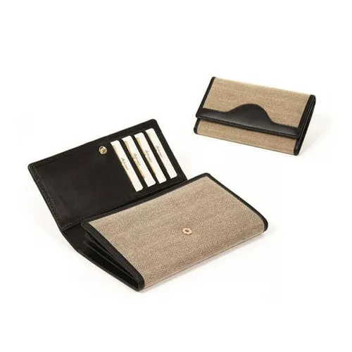 Porte-monnaie publicitaire cuir et tissu personnalisable