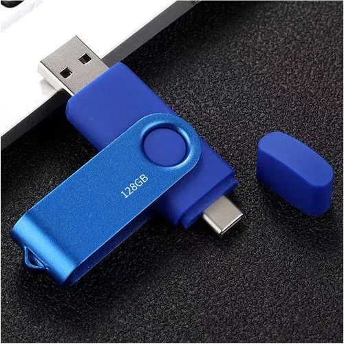 Clé Twister USB OTG 3.0 (USB+USB C) Import Blanc 128 GO