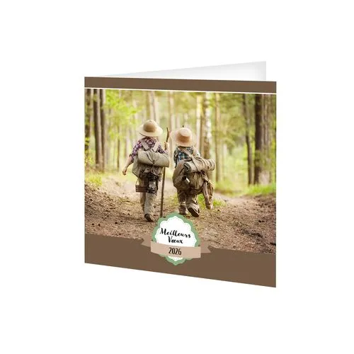 CARTE DE VOEUX - BAMBINS 2026  AVEC ENVELOPPE - SANS MARQUAGE