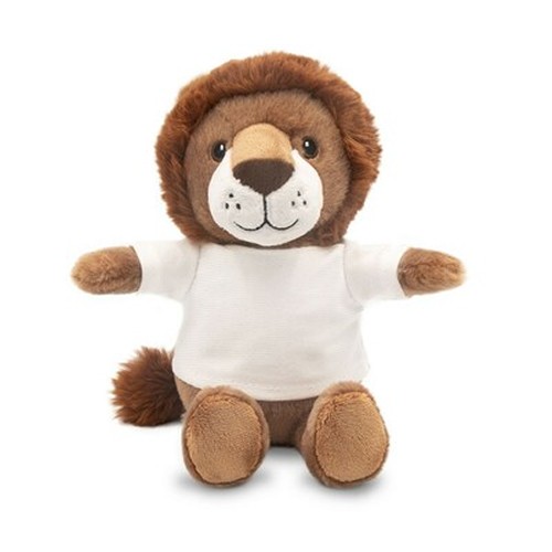 Lion en Peluche Écologique RPET avec T-shirt Personnalisable