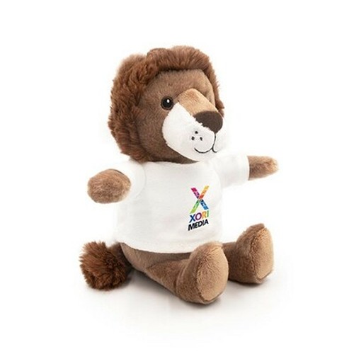 Lion en Peluche Écologique RPET avec T-shirt Personnalisable