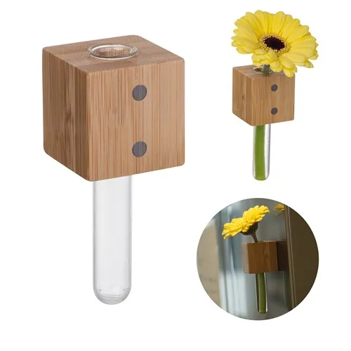 Aimant Réfrigérateur Bambou avec Vase - Objet Publicitaire Écologique
