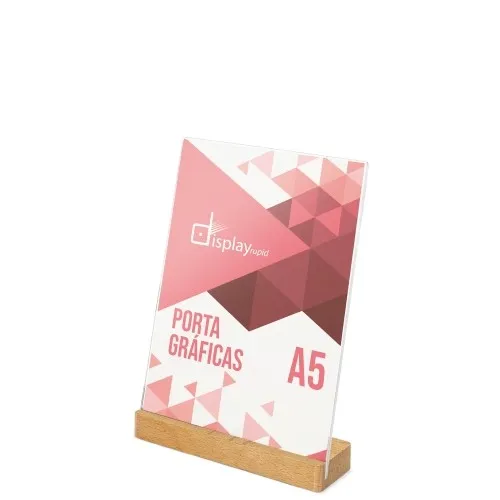 SUPPORT GRAPHIQUE A5 AVEC BASE EN BOIS “IZOR”