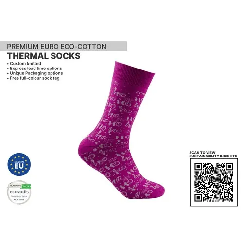 Chaussettes Jacquard Chaudes Personnalisées - Doublure Éponge Premium