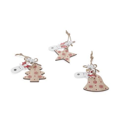 Trio de Suspensions de Noël en Bois Personnalisables