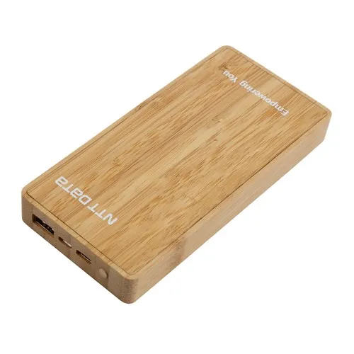 Power Bank en bambou 8.000mAh Bambou clair