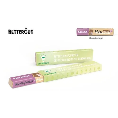 BARRES DE CHOCOLAT MÉLANGÉ RETTERGUT dans un étui personnalisé