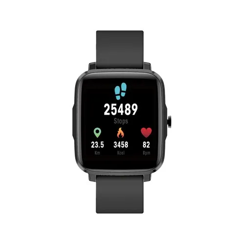 MONTRE CONNECTEE NOIRE AVEC UN ECRAN TACTILE 1,85"