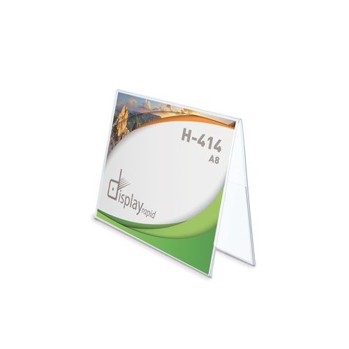 Porte-affiche PVC horizontal format A8 personnalisable