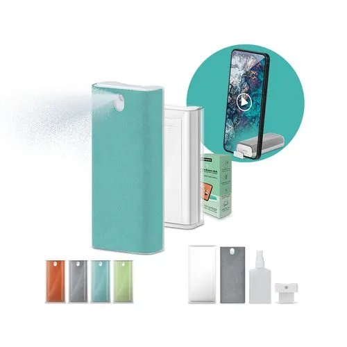 Spray Nettoyant Écran 2-en-1 avec Support Smartphone Personnalisable