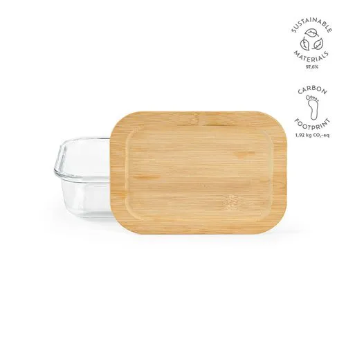 Boîte repas Van Gogh 500,verre borosilicaté et bambou 520 ml
