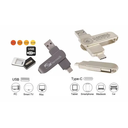 Clé USB métallique colorée avec capuchon pivotant