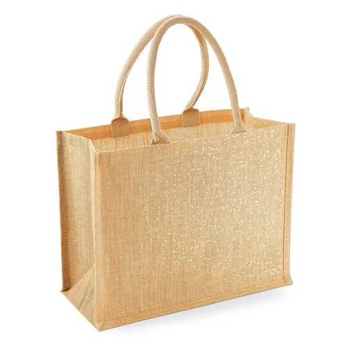 Shimmer Jute Shopper