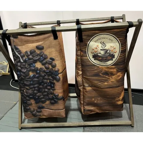 Panier de Rangement Personnalisable en Bois et Tissu - 110x50x83cm