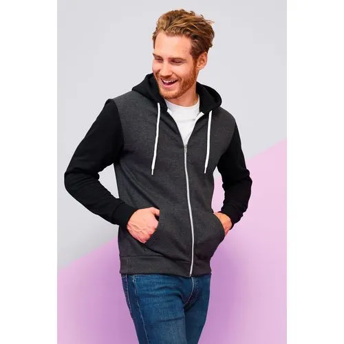 Veste Zippée à Capuche Unisexe avec Cordon Contrasté Personnalisable