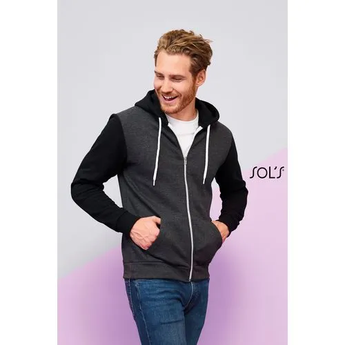 Veste Zippée à Capuche Unisexe avec Cordon Contrasté Personnalisable