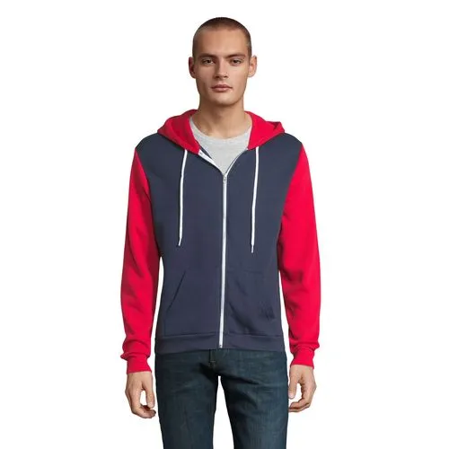 Veste Zippée à Capuche Unisexe avec Cordon Contrasté Personnalisable