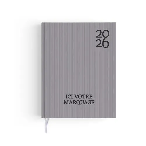 AGENDA EMBOITE HARMONIE 2026 - MINI 90 x 165 mm - COUVERTURE KAKI AVEC PELLICULAGE SOFT TOUCH - SANS MARQUAGE