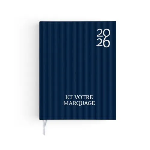 AGENDA EMBOITE HARMONIE 2026 - MINI 90 x 165 mm - COUVERTURE KAKI AVEC PELLICULAGE SOFT TOUCH - SANS MARQUAGE
