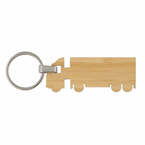 Porte-clés Camion en Bambou Personnalisable | Écologique & Original