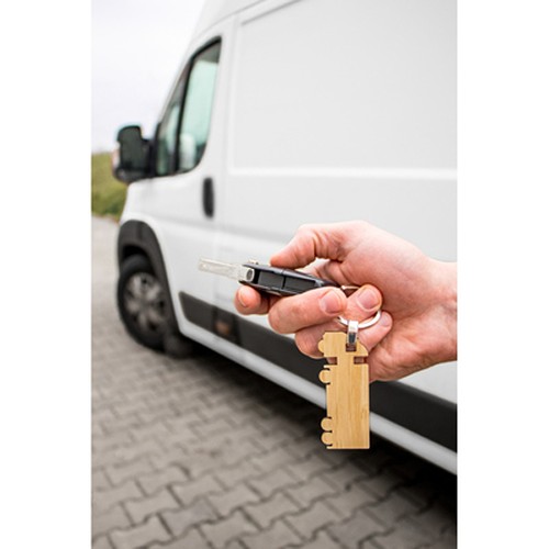 Porte-clés Camion en Bambou Personnalisable | Écologique & Original