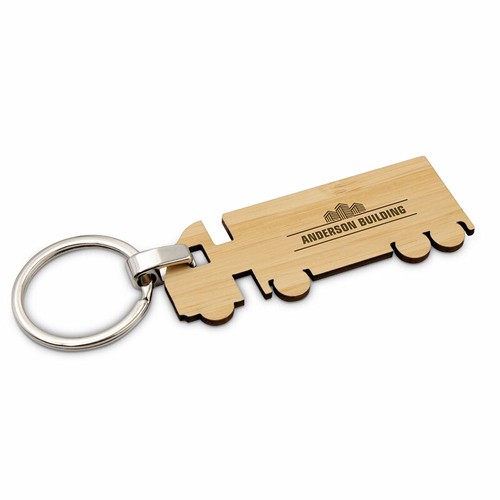 Porte-clés Camion en Bambou Personnalisable | Écologique & Original