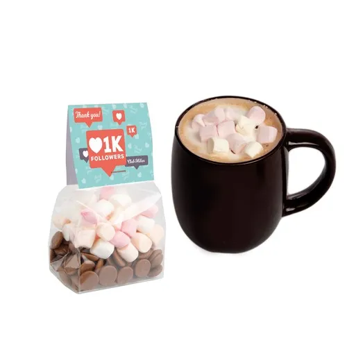 Sachet chocolat chaud personnalisable avec étiquette - Dès 96 unités