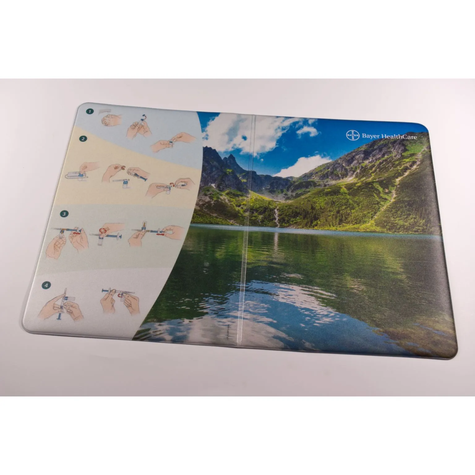 Sous-mains pliables publicitaires avec pochettes - Support de bureau multifonction