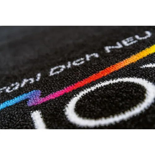 Tapis de sol personnalisé pour hall d'accueil et espace gym