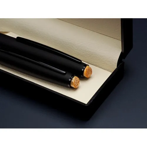 Parure de Stylos Métal Satiné - Bille et Roller Personnalisables