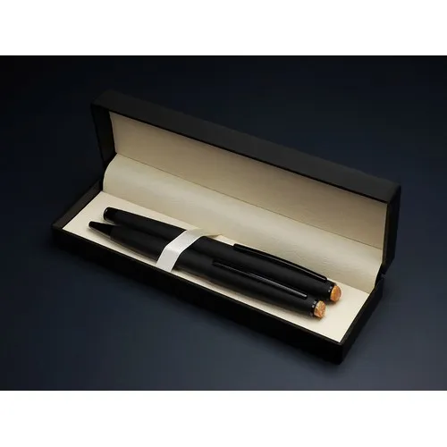 Parure de Stylos Métal Satiné - Bille et Roller Personnalisables