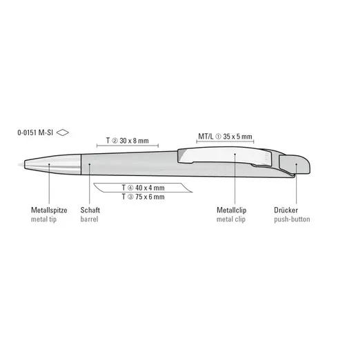 Stylo Bille Rétractable Design Géométrique - Personnalisable