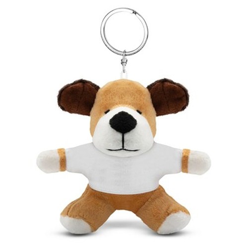 Porte-clés Chien en Peluche avec T-shirt Personnalisable