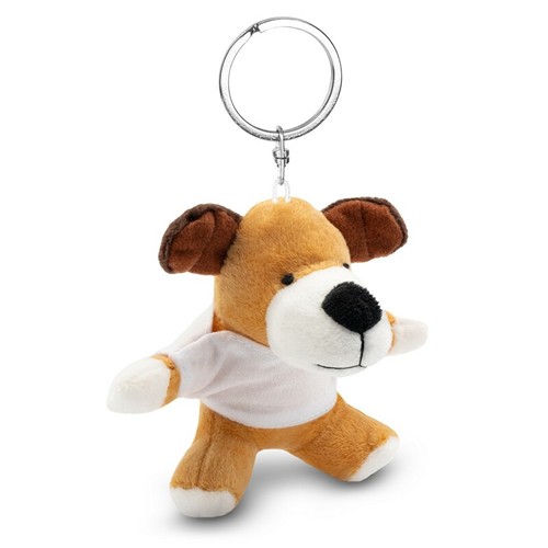 Porte-clés Chien en Peluche avec T-shirt Personnalisable