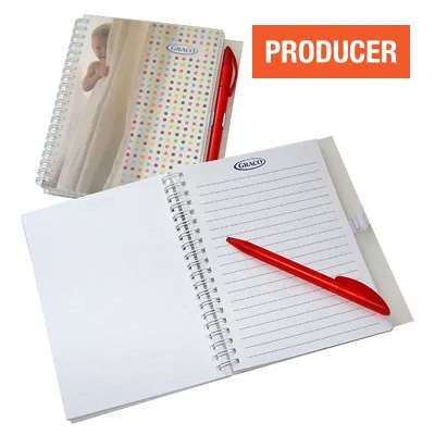 Cahier à spirale personnalisable avec couverture cartonnée